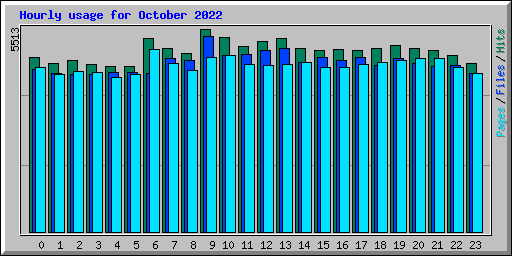 Hourly usage for October 2022