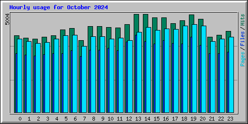 Hourly usage for October 2024