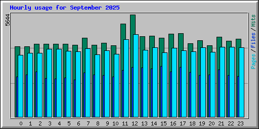 Hourly usage for September 2025