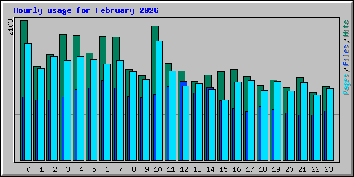 Hourly usage for February 2026
